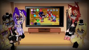 FNF|FNia react to Sonic.exe 3.0/3.5 | Cringe | Sonic.exe is cute