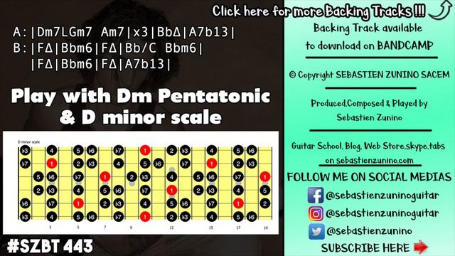 Warm Groove Backing Track in D minor | #SZBT 443 смотреть онлайн