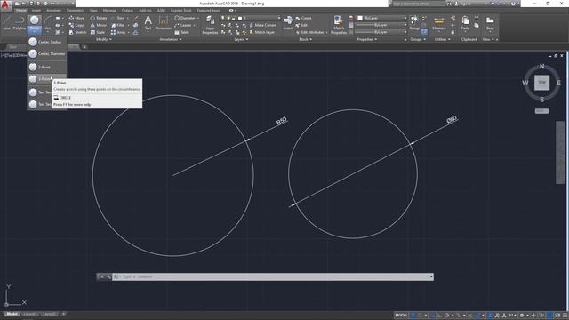 AutoCAD Tutorial-19: Circle and its type - Circle Tools in AutoCAD Complete Tutorial смотреть онлайн