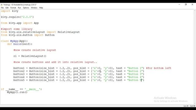 Kivy Relative Layout | Kivy Tutorial For Beginner | Kivy 2021 смотреть онлайн