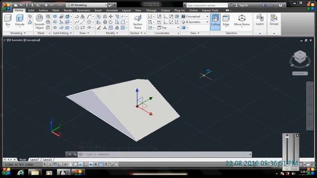 Auto CAD Tutorial : Filters, Gizmo & 3D fillet in hindi смотреть онлайн