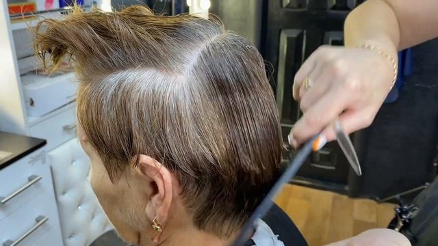 Женская ОБЪЕМНАЯ стрижка 60+ СТРИЖКА ШАПОЧКА на РЕДКИХ волосах