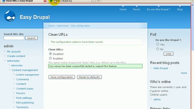 Drupal Clean URLs смотреть онлайн