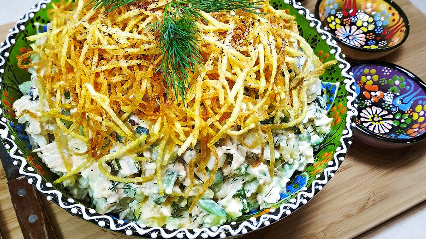 Новый салат на Новый год! Сразу 3 рецепта на праздничный стол, вкусные салаты на праздник смотреть онлайн