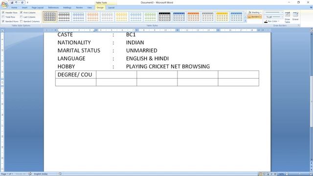 ms word me resume kaise banaye | How to make Bio-data on ms word in hindi 2007 смотреть онлайн