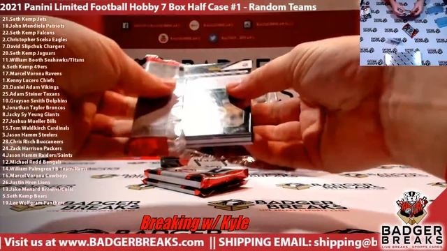 2021 Panini Limited Football Hobby 7 Box Half Case #1 - Random Teams смотреть онлайн