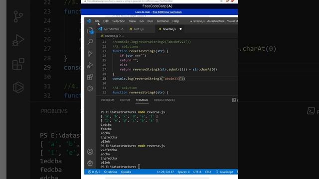Bai 24 5 methods to reverse a string learning web dev смотреть онлайн