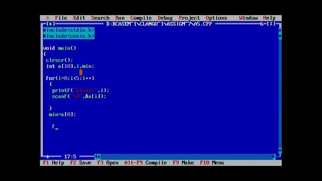 Array program part-5 || enter the five number and find minimum number #clanguage #cprogramming смотреть онлайн