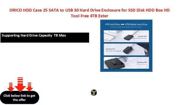 ORICO HDD Case 25 SATA to USB 30 Hard Drive Enclosure for SSD Disk HDD Box HD Tool Free 4TB Exter смотреть онлайн