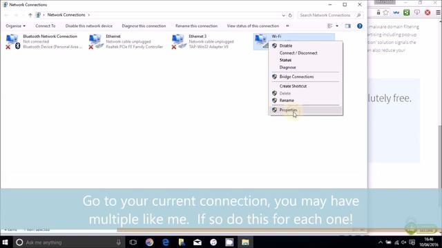 Changing Windows 10 DNS settings to Comodo Secure DNS смотреть онлайн