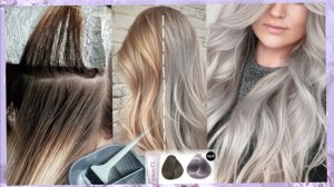 В пепельный цвет из тёмных волос. 2 рецепта окрашивания. Осветление в блонд и тонировка с колористом