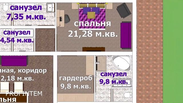 Двухэтажный дом 14 на 16 м. 7 спален. Проект дома. Проекты домов. План дома. Планировка дома. Обзор смотреть онлайн