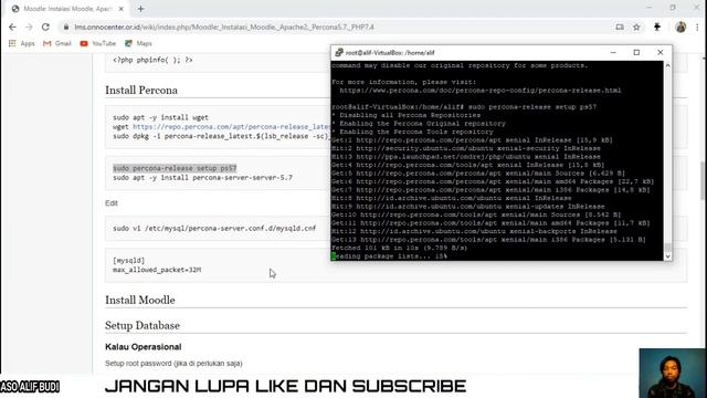 INSTALASI APLIKASI SERVER || E-LEARNING MOODLE WEB || UBUNTU || PUTTY || VIRTUALBOX