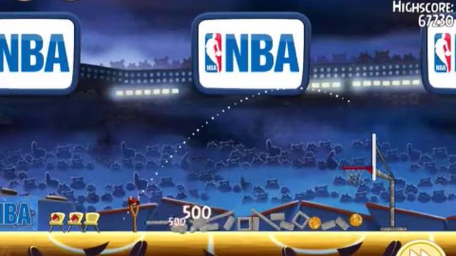 Angry Birds Seasons NBA Ham Dunk Level 1-1 3 Star Walkthrough Gameplay смотреть онлайн
