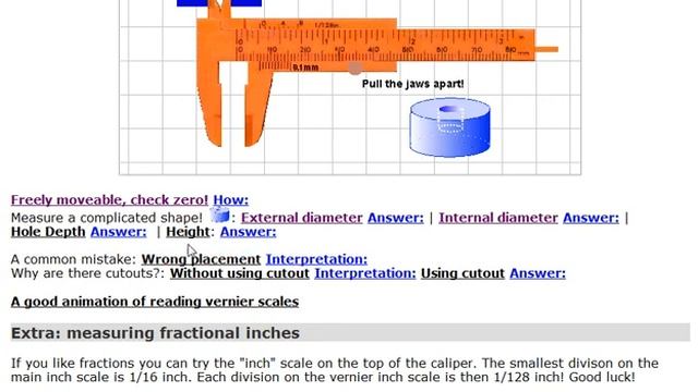 How to measure with a caliper (Java applet) смотреть онлайн