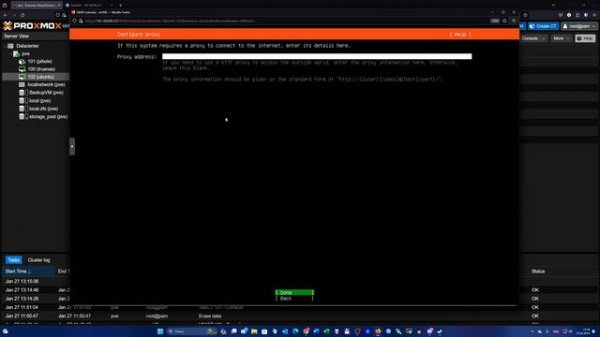 Создание виртуальной машины с Ubuntu в Proxmox