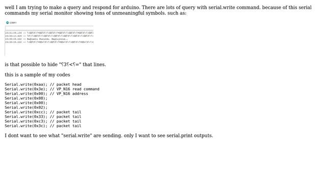 Arduino: How to hide Serial.write commands at Arduino's Serial monitor? смотреть онлайн