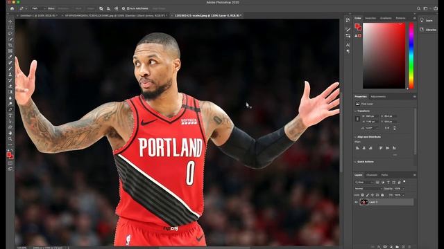 (Part 1 of 3) How to Jersey Swap ~ 1 Minute Photoshop ~ смотреть онлайн