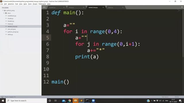 Python Class 20(Nested loops with hands-on) for 11th Std CBSE(in Hindi) | Computer Science 2020-21 смотреть онлайн