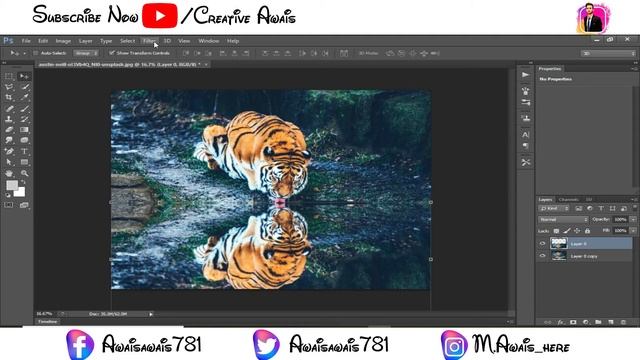how to mirror an image in Photoshop cs 6 very Quickly - Advance Photoshop Tutorials -اردو / हिंदी смотреть онлайн