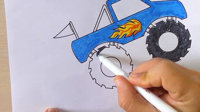 Monster truck - we paint and study the car смотреть онлайн