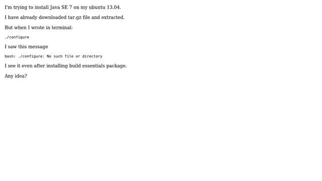 Ubuntu: ./configure no such file or directory even after installing build essentials смотреть онлайн