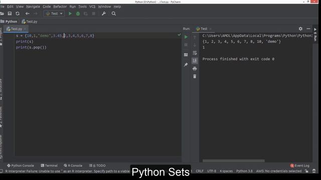 Python Tutorial for Beginners | #6.6 Set in Python смотреть онлайн
