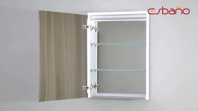 Зеркальный шкаф Esbano 50 ESMS5005 с подсветкой с инфракрасным выключателем смотреть онлайн