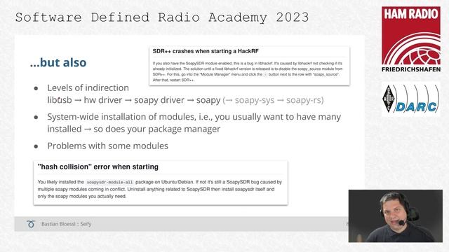 SDRA'23 - 13 - Bastian Bloessl, DF1BBL: Seify: A Rusty SDR Hardware Abstraction Library смотреть онлайн