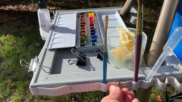 Easy Velcro Hack/ My DIY Watercolor Tripod Easel for Outdoor Painting / Plein Air / Urban Sketching смотреть онлайн