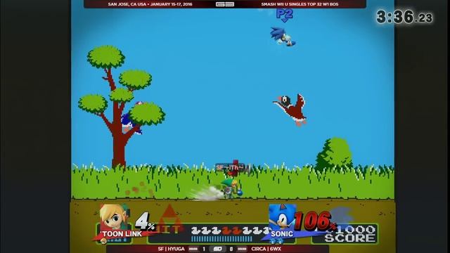 GENESIS 3 - SF|Hyuga (Toon Link) vs Circa 6WX (Sonic) - Wii U Singles Top 32 WR1 смотреть онлайн