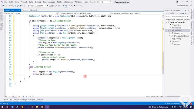 Custom Button - Rounded, Pill or Square Shape - WinForm C# смотреть онлайн