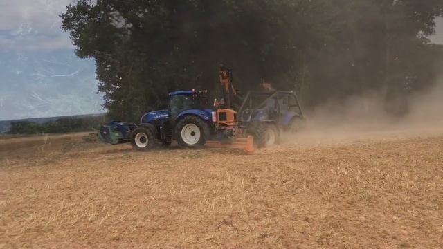 Élagage Et Débroussaillage / 3x T7 New Holland / épareuse Et Lamier Rousseau / SARL Roussel