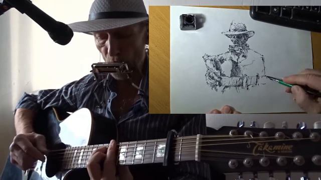 NOWHERE MAN | The Beatles harmonica low F cover | super easy tabs at the end смотреть онлайн