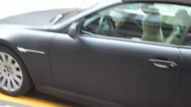 Matte Black BMW 6 Series Convertible Parked Walkaround