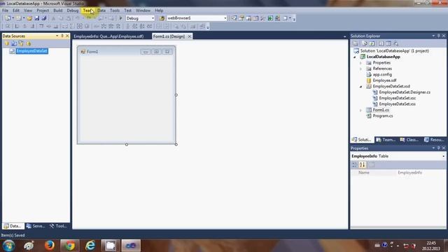 C# SQL Database Tutorial 1:How to Connect and Use Local Database ( sql server ) using C# смотреть онлайн