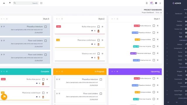 Admin Panel Dashboard Template Bootstrap UI Kit Webapp – Adnix смотреть онлайн