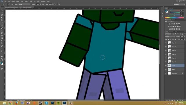 Photoshop CC - Minecraft Cartoon Speed Art смотреть онлайн