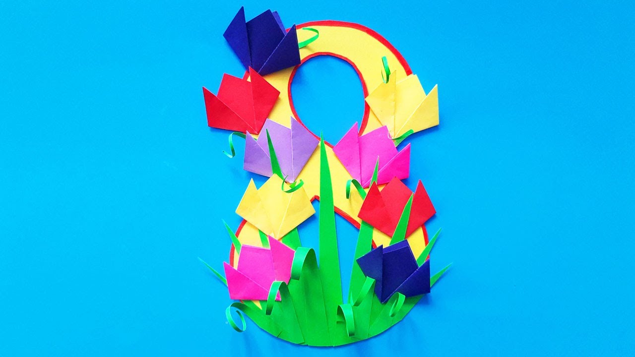 Поделка восьмерка из бумаги. Подарок на 8 марта своими руками смотреть онлайн