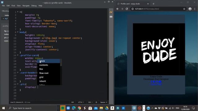 How To Make Amazing Profile Card Using Only HTML & CSS смотреть онлайн