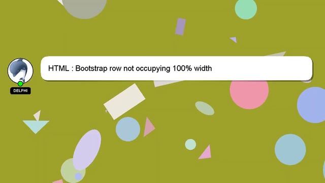 HTML : Bootstrap row not occupying 100% width смотреть онлайн