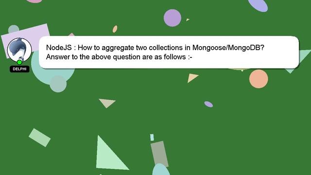 NodeJS : How to aggregate two collections in Mongoose/MongoDB? смотреть онлайн