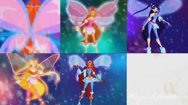 Клуб Винкс - Все Превращения [До Онирикса] На Русском 2017