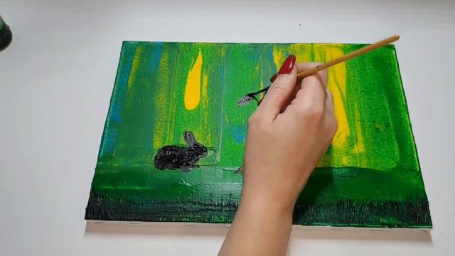 Техника легкой акриловой живописи. Как нарисовать кроликов смотреть онлайн