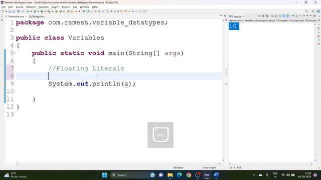 Literals in Java || Different Types of Literal values that are used in Java|| Java in Telugu смотреть онлайн