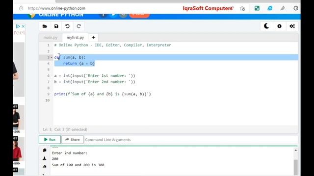 Python | Online Python IDE | ऑनलाइन पायथन आईडीई | آن لائن پائتھون آئ ڈی ای смотреть онлайн