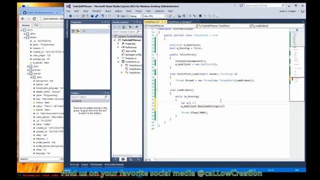 Twitch API Viewers Count Overlay Window C# Tutorial Part 1 смотреть онлайн