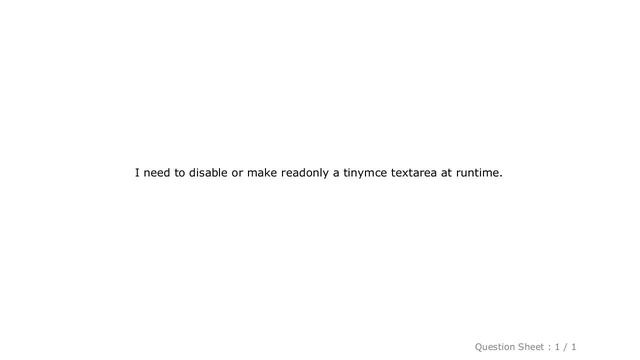 jQuery : make readonly/disable tinymce textarea смотреть онлайн