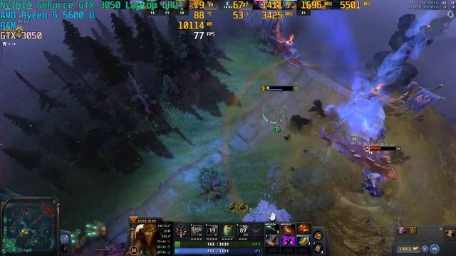 Asus Vivobook pro 15 ноутбуке Ryzen 5 5600 U, Geforce RTX 3050 laptop GPU Dota 2 смотреть онлайн