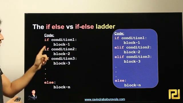 3.15 Python If else ladder смотреть онлайн